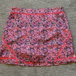 Lady‎ Hagen Size 8 Orange Navy Gray Print Skort Golf Pickle Ball Tennis Walking